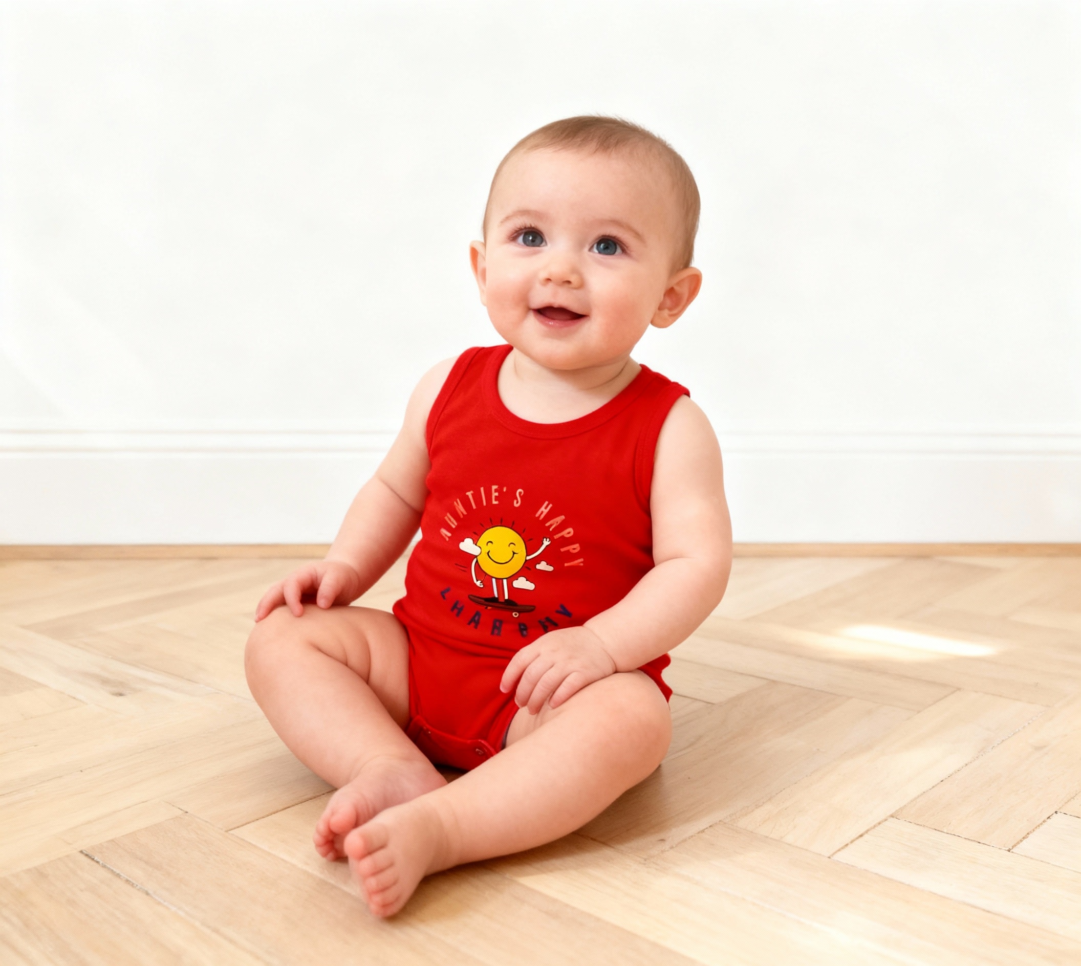 Sleeveless Baby Boy Bodysuit Sunny 3