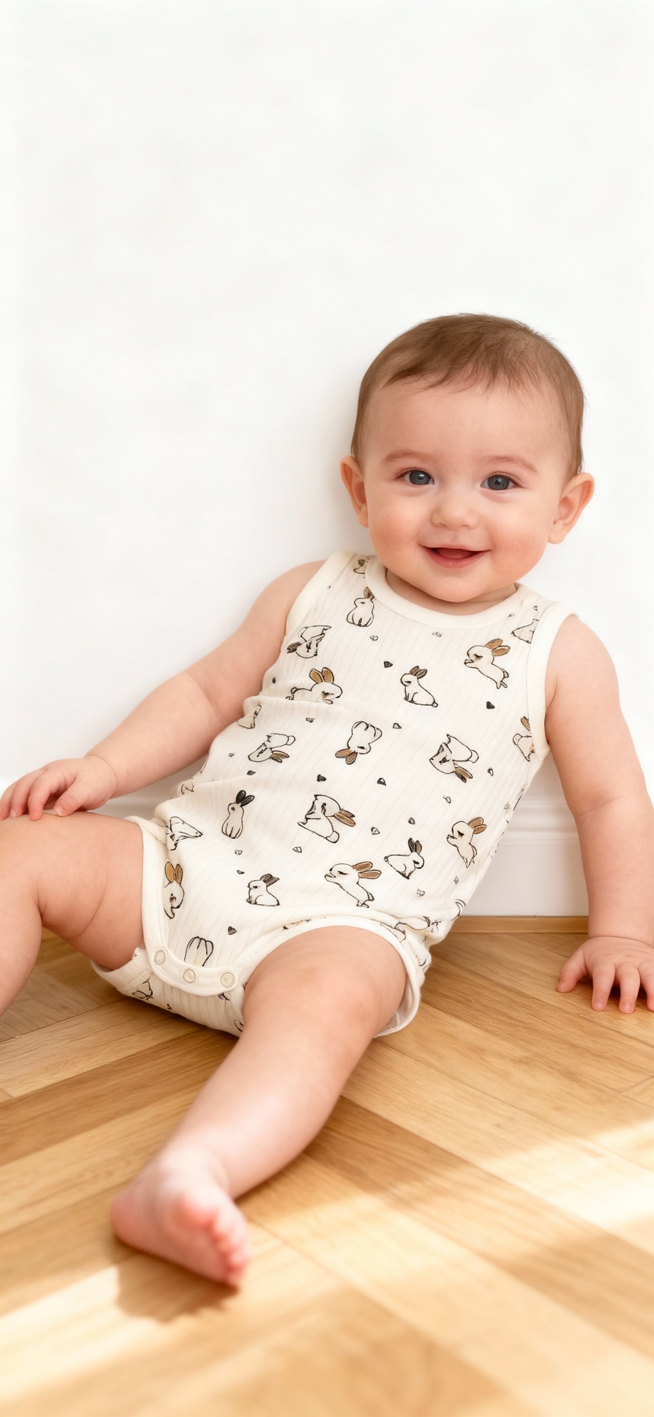 Noha - Sleeveless Baby Rabbit Bodysuit