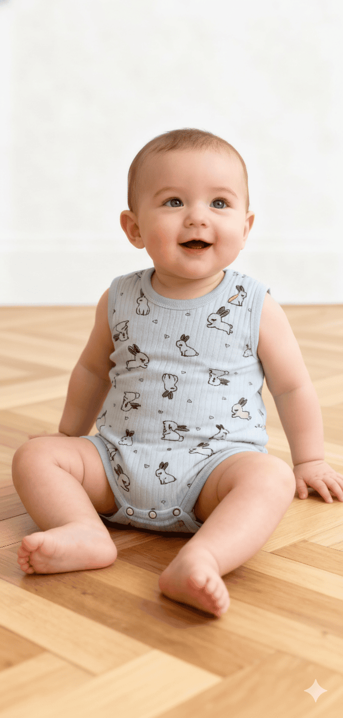 Sleeveless Baby Bunny Bodysuit 3