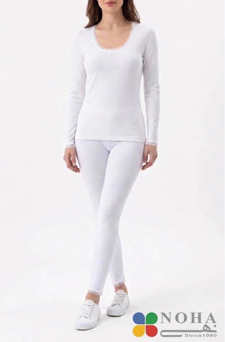 Noha - White women's leggings