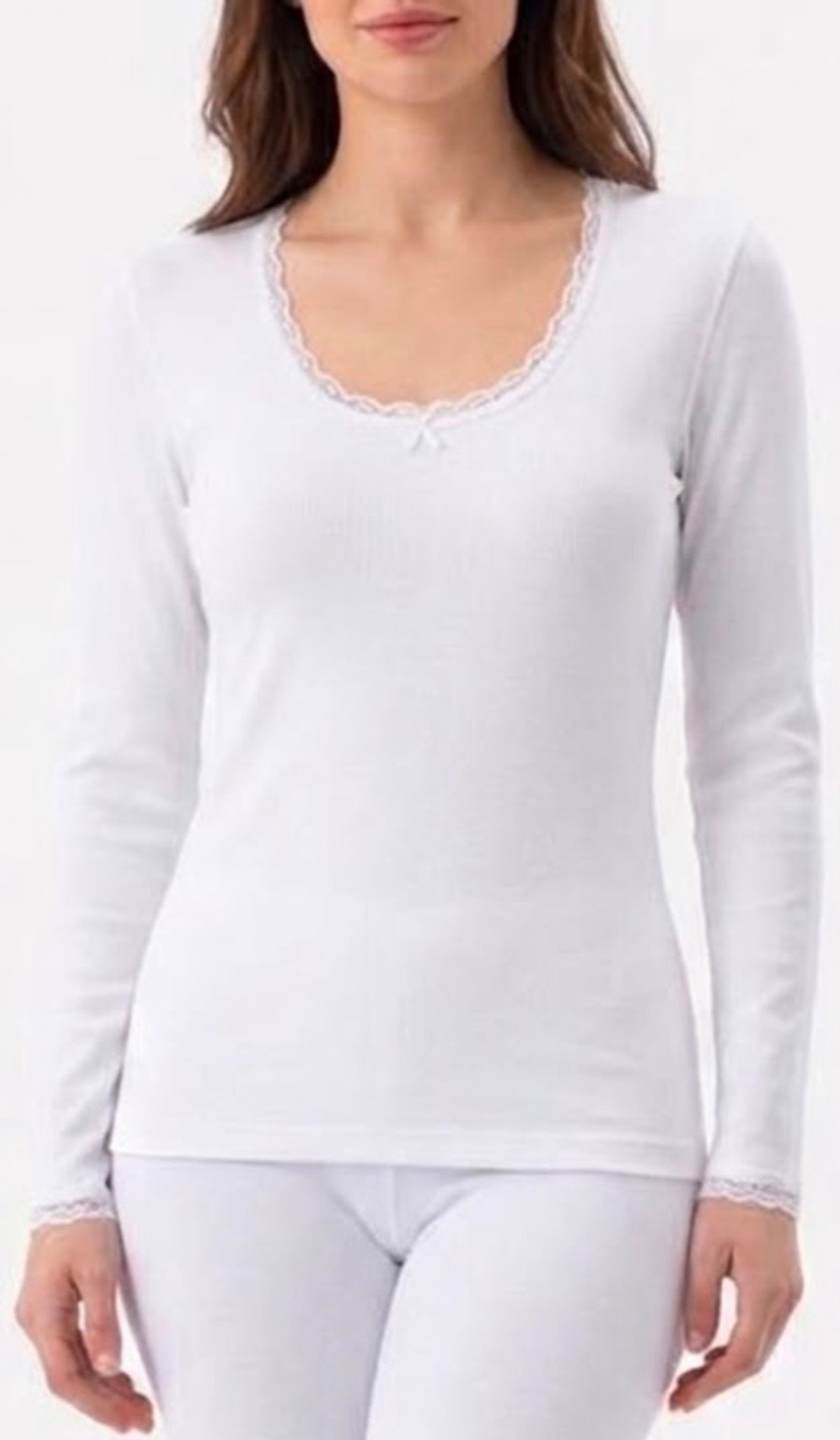 Women's Long Sleeve White Lace 2