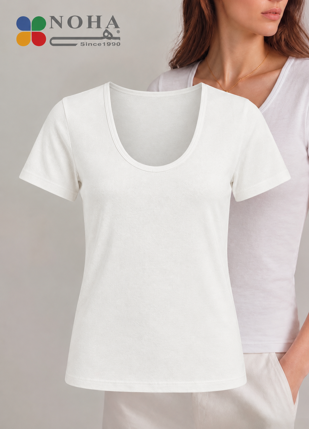 Women's short Sleeve White Satin Top 2