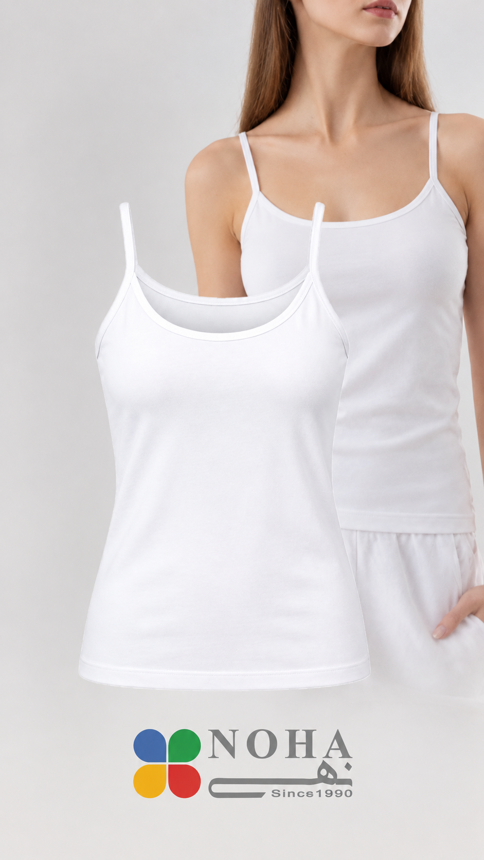 Women's White Satin camisole Top 2