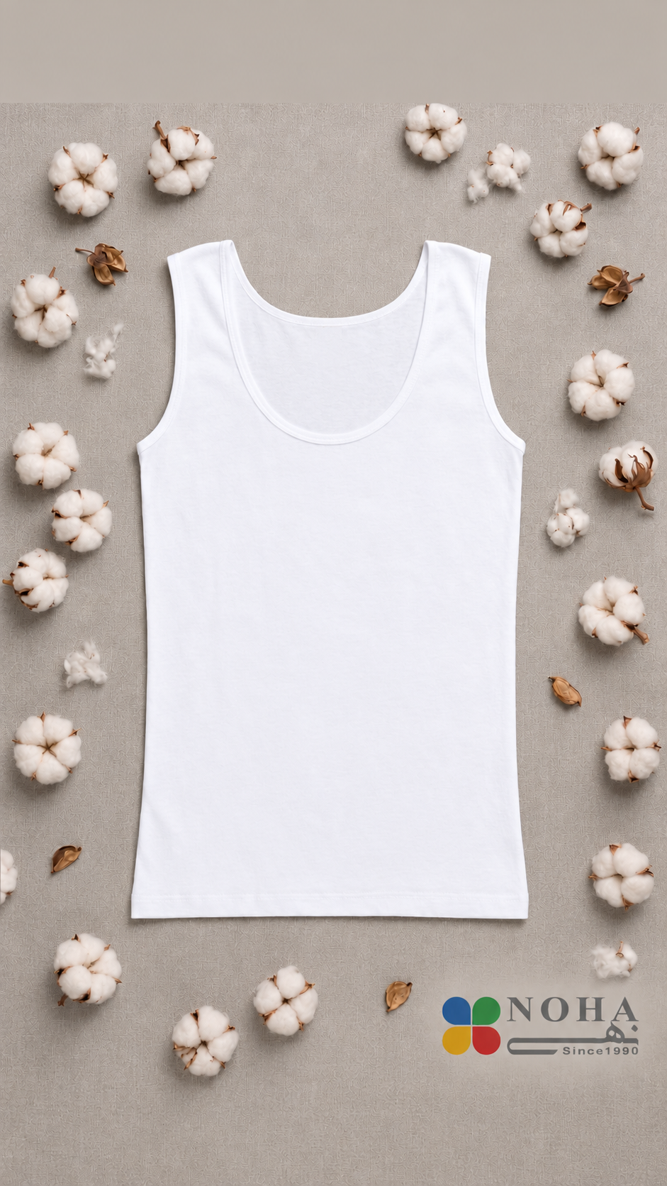 Noha - Women's White Satin Sleeveless Vest Top